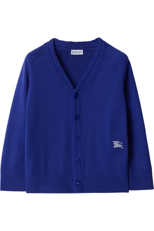 Burberry EKD-embroidered wool cardigan