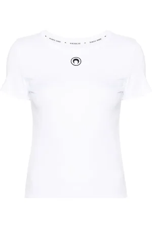 Marine Serre Crescent Moon-embroidered T-shirt