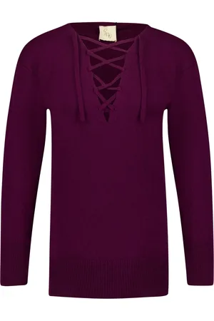 Paula Lace-up cashmere sweater