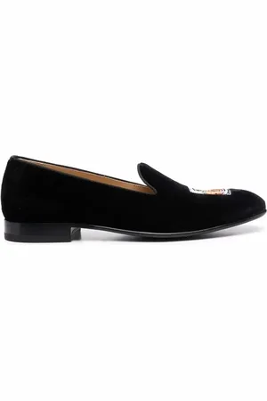 Scarosso Tom embroidered velvet slippers
