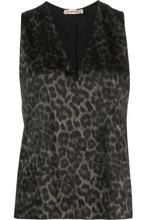 BLANCA Tamaya leopard-print tank top
