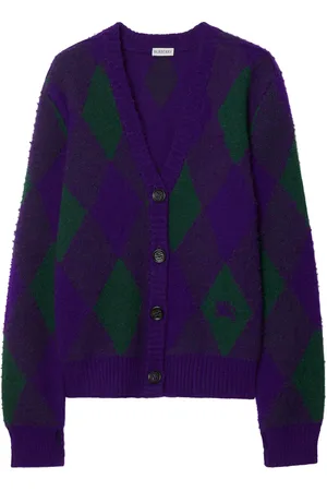 Burberry Argyle-intarsia wool cardigan