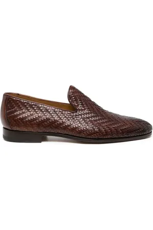 Magnanni Interwoven leather loafers