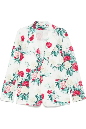 Fursac Light flower-print blazer