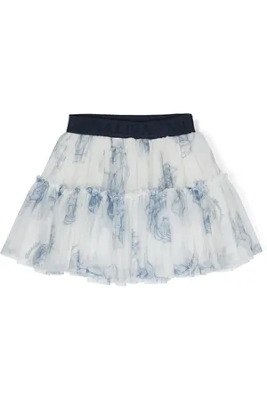 MONNALISA Floral-print tulle tutu