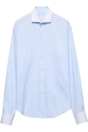 Prada Spread-collar cotton shirt
