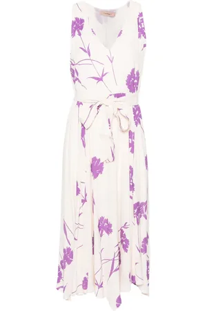 Twin-Set Floral-print crepe maxi dress
