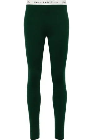 Sporty & Rich Logo-waistband slip-on leggings