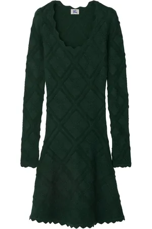 Burberry Aran long-sleeve knitted dress