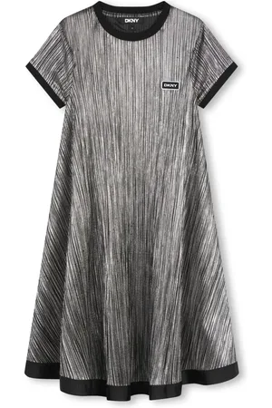 DKNY Pliss??-effect dress