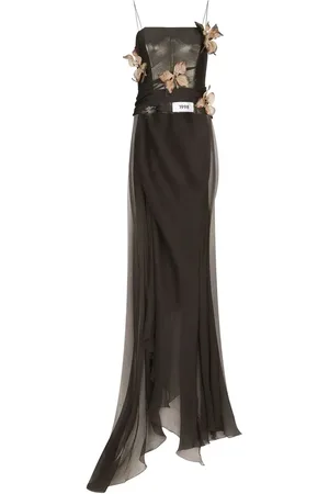 Dolce & Gabbana KIM DOLCE&GABBANA butterfly-print chiffon maxi dress