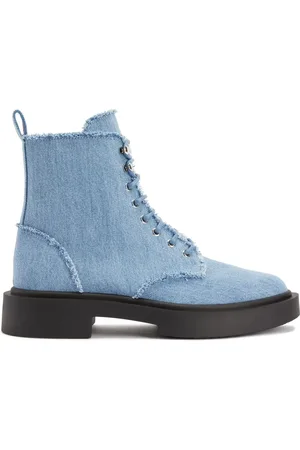 Giuseppe Zanotti Adric frayed denim ankle boots
