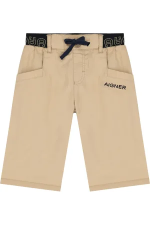 Aigner Logo-waistband cotton shorts