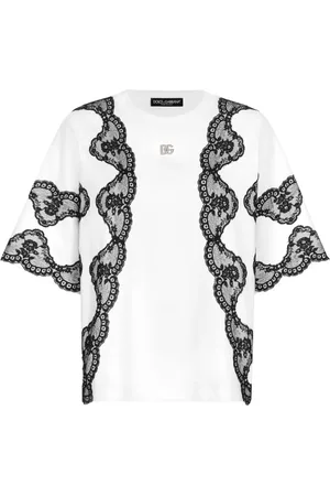 Dolce & Gabbana Lace-detail short-sleeve T-shirt