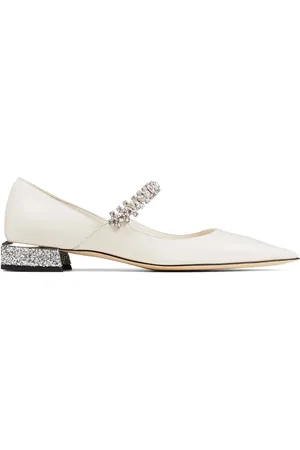 Jimmy Choo Bing crystal-strap ballerina shoes