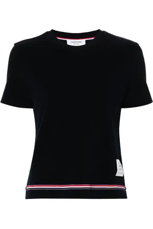 Thom Browne Piqu?? logo-patch jumper