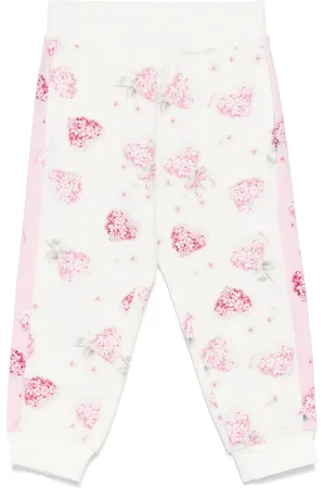 MONNALISA Heart-print track pants