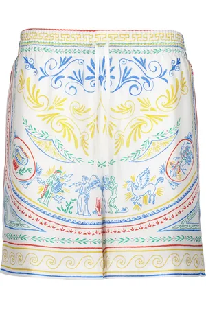Casablanca La D??esse du Stade silk shorts