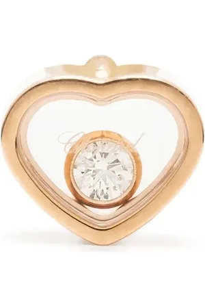 Chopard 18kt rose gold My Happy Heart diamond stud earring
