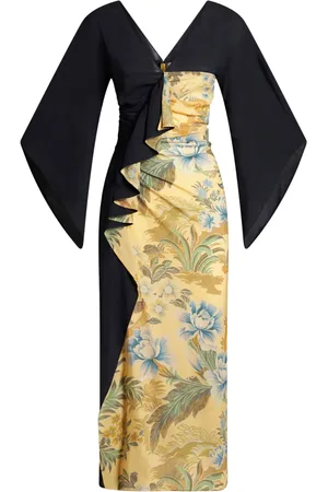 Etro Floral-print ruffle-detail dress