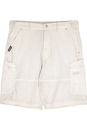 Izzue Logo-embroidered panelled cargo shorts
