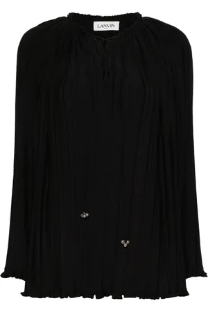 Lanvin Long-sleeve pleated blouse