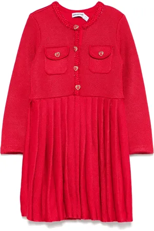 Self-Portrait Knit pleated dress
