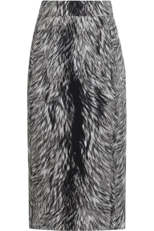 Dolce & Gabbana Fur-print midi skirt