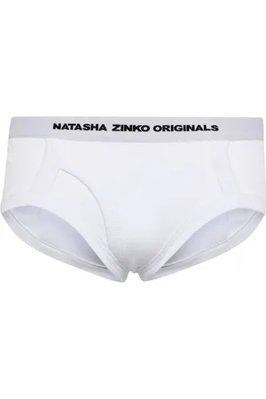 Natasha Zinko Logo-waistband stretch-cotton briefs