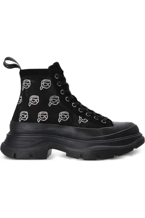 Karl Lagerfeld Luna rhinestone mesh boots