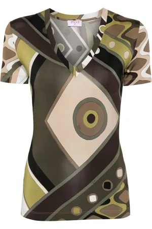 Puccini Vivara-print satin T-shirt