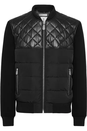 Philipp Plein Leather bomber jacket