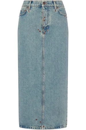 Moschino Mid-rise denim skirt