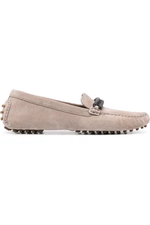 Brunello Cucinelli Monili-strap suede loafers