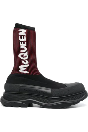 Alexander McQueen Tread Slick Sock Boot " Red"