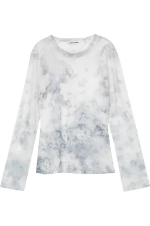 Low Classic Abstract pattern-print top