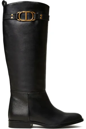Twin-Set Oval T leather boots