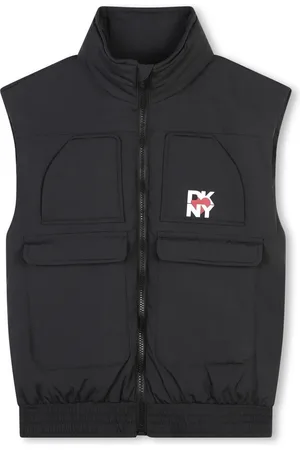 DKNY Logo-print puffer gilet