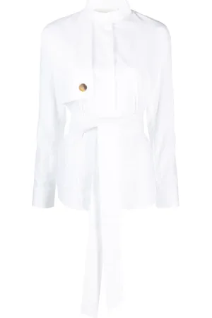 Destree Hans tied-waist cotton shirt