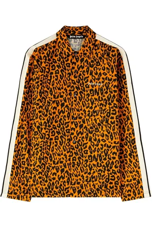 Palm Angels Cheetah-print track shirt