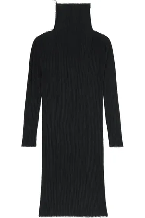 Maison Margiela Long sleeves pliss?? midi dress