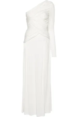Twin-Set One-shoulder drapped dress