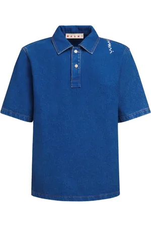 Marni Embroidered denim polo