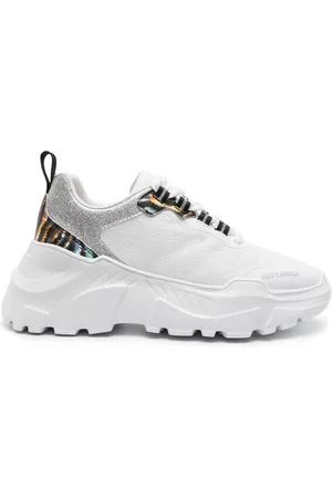 Roberto Cavalli Monogram panelled chunky sneakers