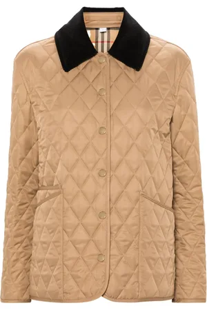 Burberry Corduroy-collar quilted jacket