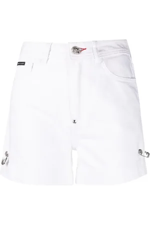 Philipp Plein Safety-pin denim shorts