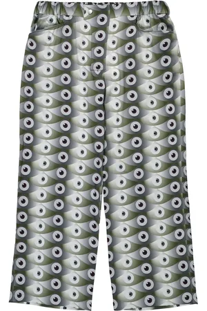 Kennel & Schmenger Eye-print wide-leg trousers