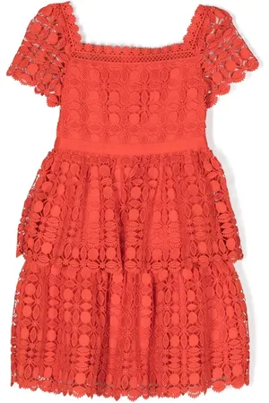 Self-Portrait Short-sleeve tiered dress