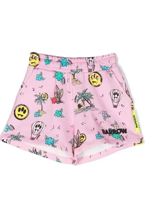 BARROW Graphic-print track shorts