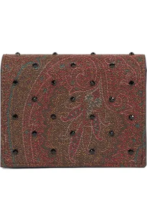 Etro Rhinestone paisley bi-fold wallet